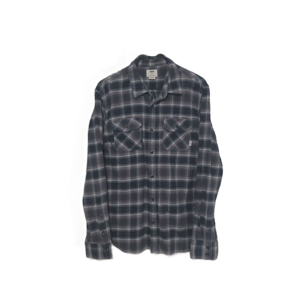 Vans Flannel Shirt Men’s Size M Tailored Fit Plaid Long Sleeve Button Up Skate